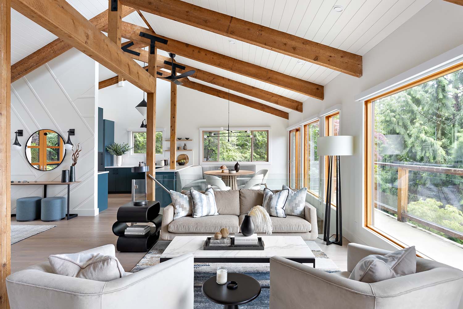 Lions Bay Post and Beam Vancouver Interior Design by Simply Home Decorating