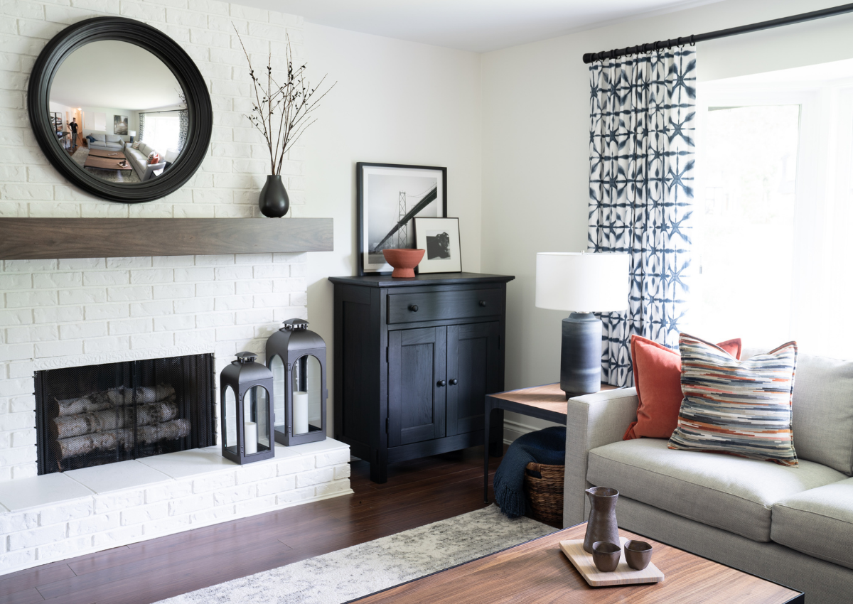 Simply-Home-Decorating-Vancouver-Canada-Wood-Mantle-Remodel-Classic-White-Brick