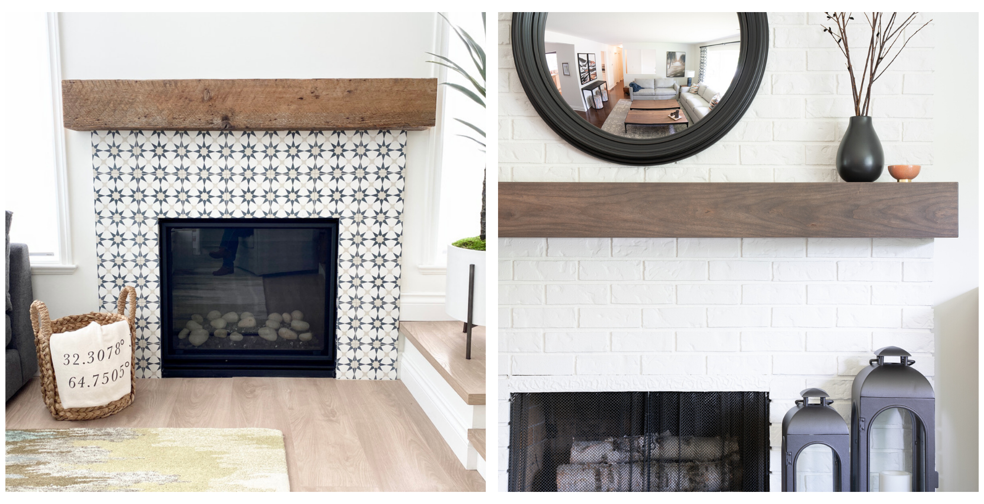 J & S Reclaimed Wood Fireplace Mantel