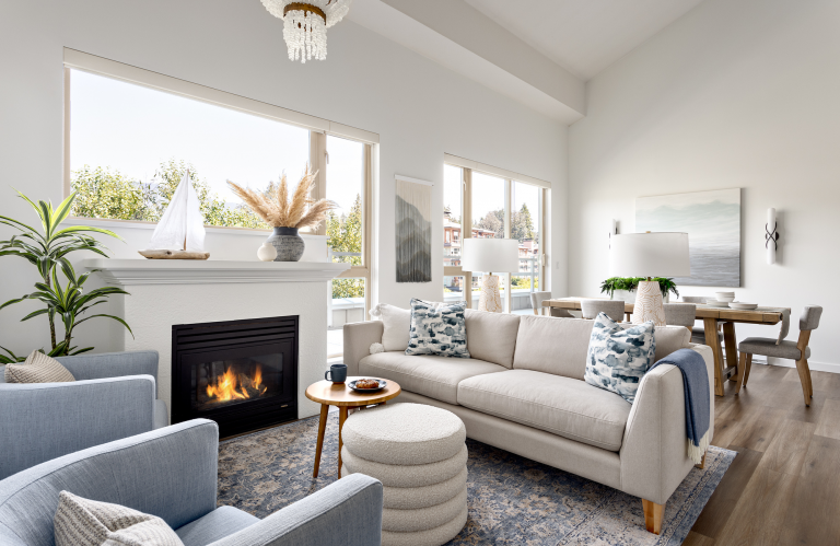 View of Serene & Luxurious Condo Design in Raven Woods - Simply Home Decorating