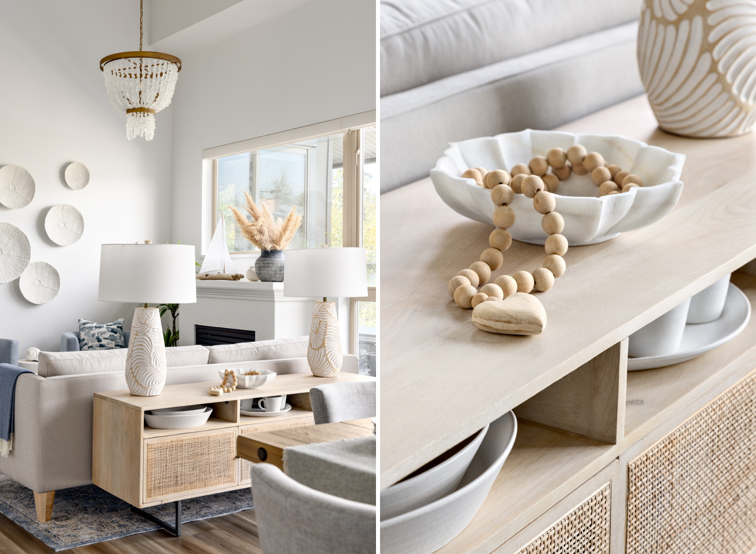 Simply Home-Vancouver-Ravenswoods-Furniture-Living Room-Chandelier-Rattan-Decor-Oak-Textured Lamps