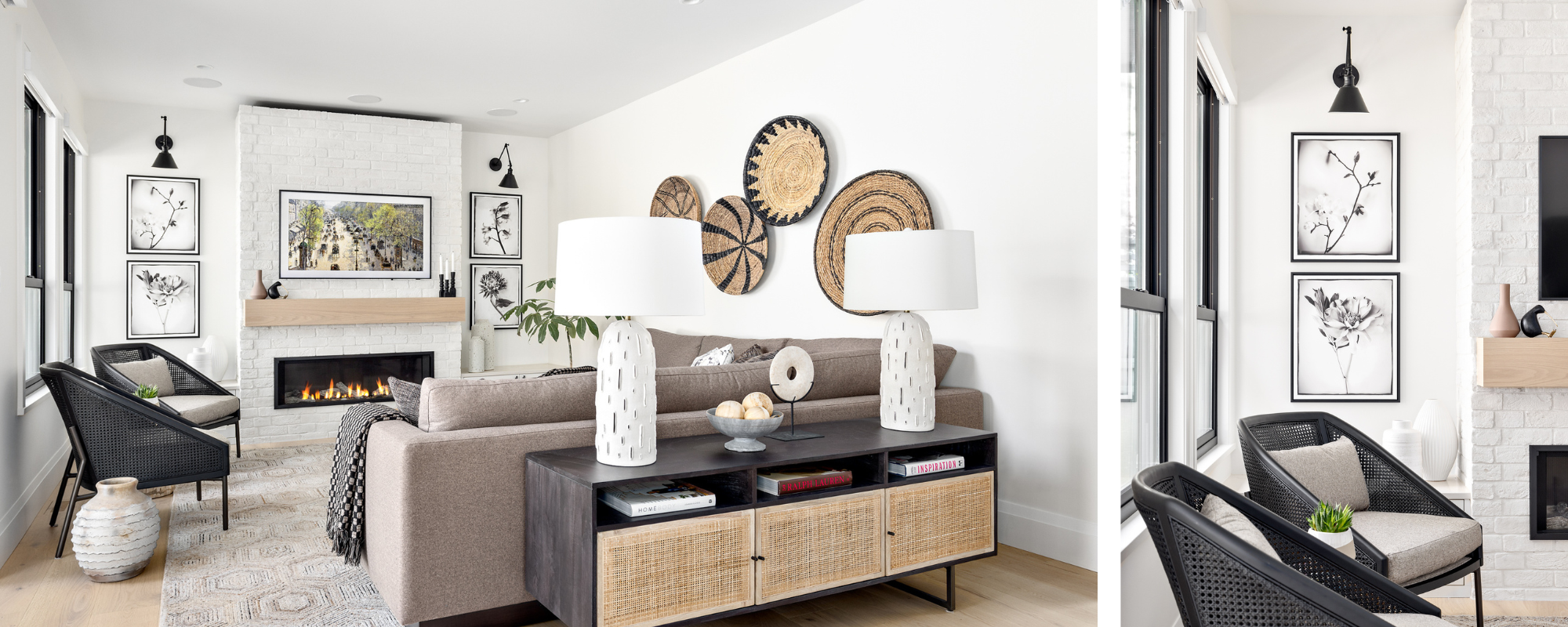 Simply Home-larkhall-north-vancouver-botanical-prints-modern-black-white-living-room-interior-decor