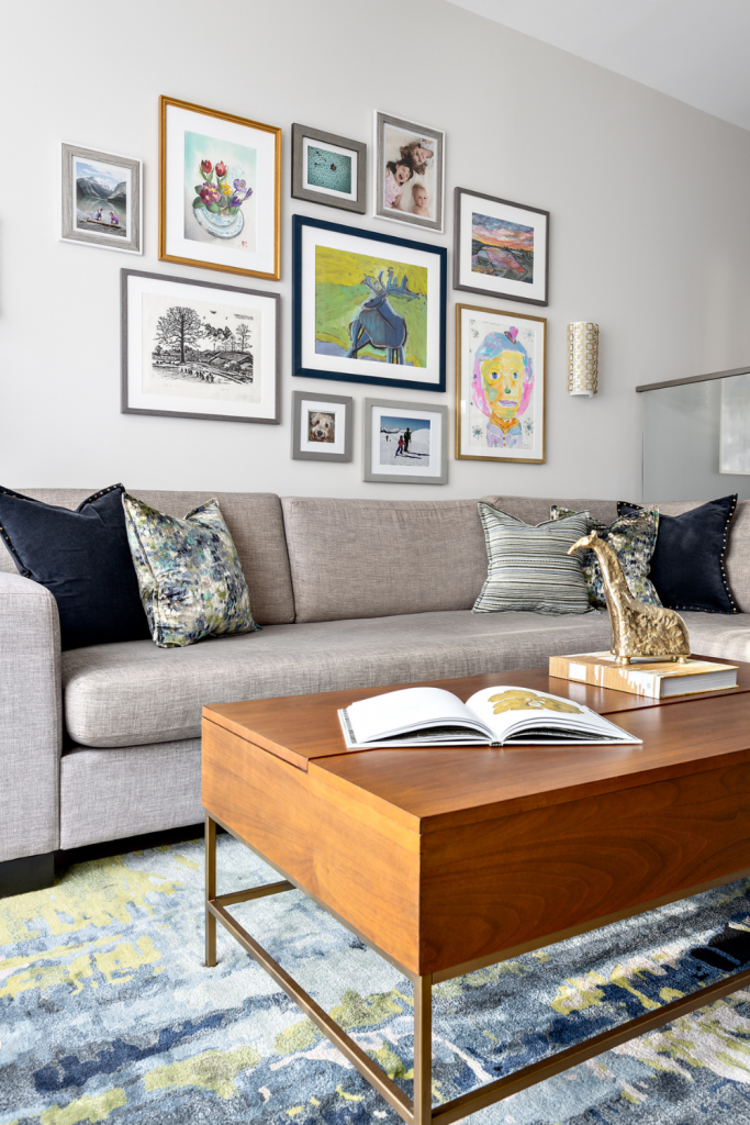 colourful-area-rug-canadian-home-decorating-interior-design-gray-sofa-whimsical-artwork
