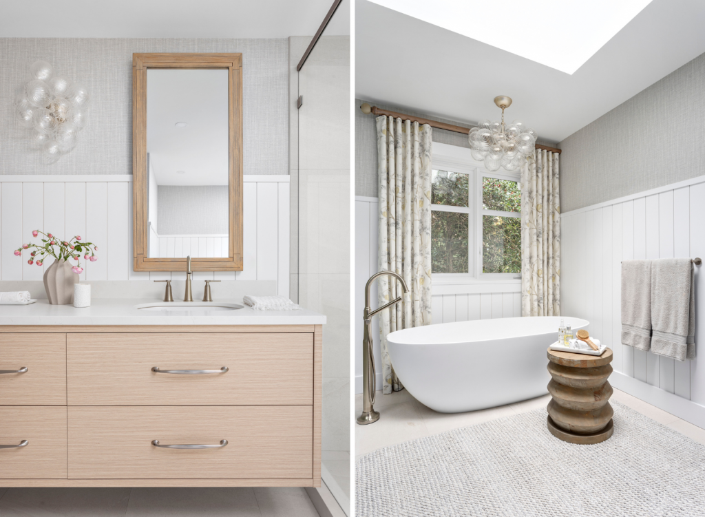 west-vancouver-primary-ensuite-home-renovation-interior-designer-stand-alone-soaking-tub-floral-drapery