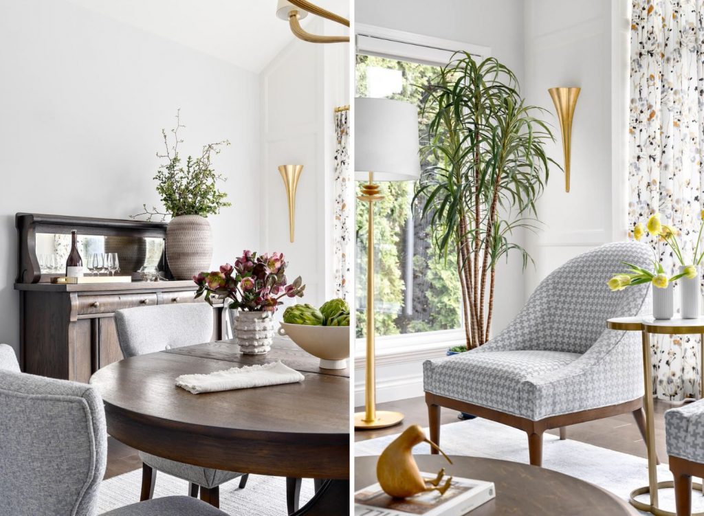 full-service-interior-design-caufield-vancouver-home-furnishing-plan-dining-table-with-antique-desk-upholstered-chair-by-indoor-plant-comfortable-furnishings