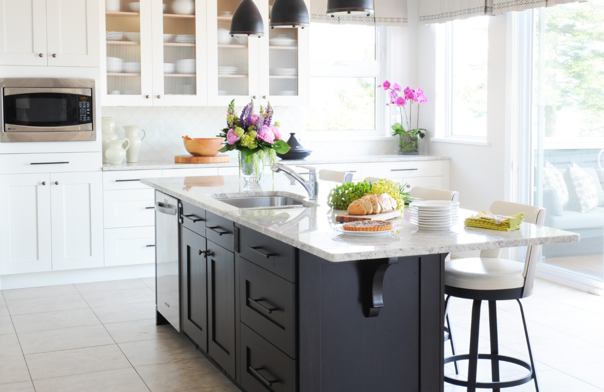 simply home decorating interior designer edgemont vancouver spacious kitchen island seating customized